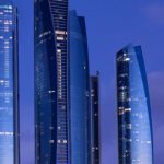 Jumeirah_Etihad Tower_abu_dhabi_populous_city_tip_from_Dubai